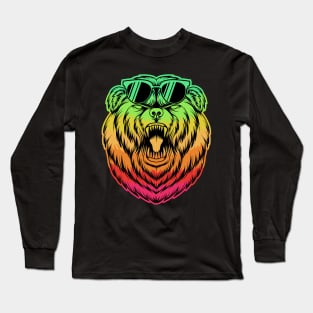 GRRR Hip Bear with Sunglasses Long Sleeve T-Shirt